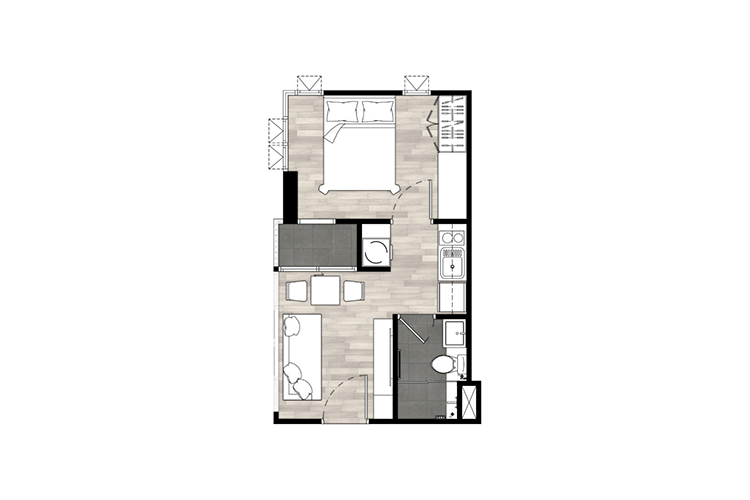 1 Bedroom ในโครงการ พอส สุขุมวิท 115, ภาพที่ 4