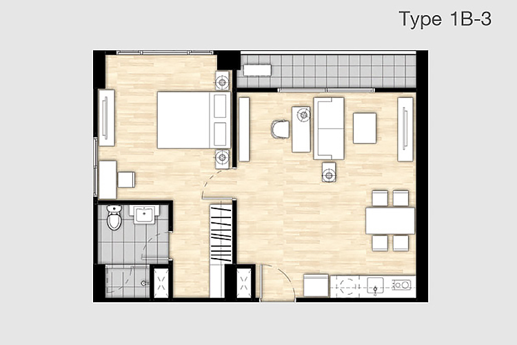 1 Bedroom ในโครงการ ไฮฟ์ ตากสิน, ภาพที่ 4
