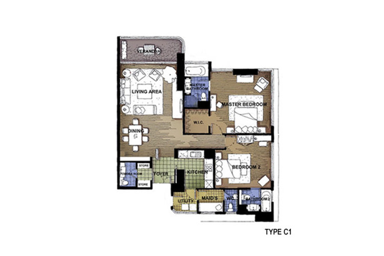 2 Bedroom ในโครงการ เดอะพาร์คชิดลม, ภาพที่ 4