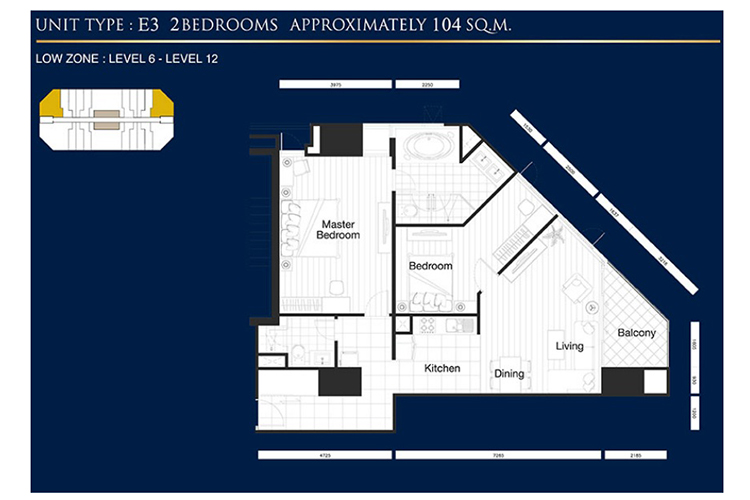 2 Bedroom ในโครงการ จามจุรี สแควร์ เรสซิเด้นส์, ภาพที่ 4