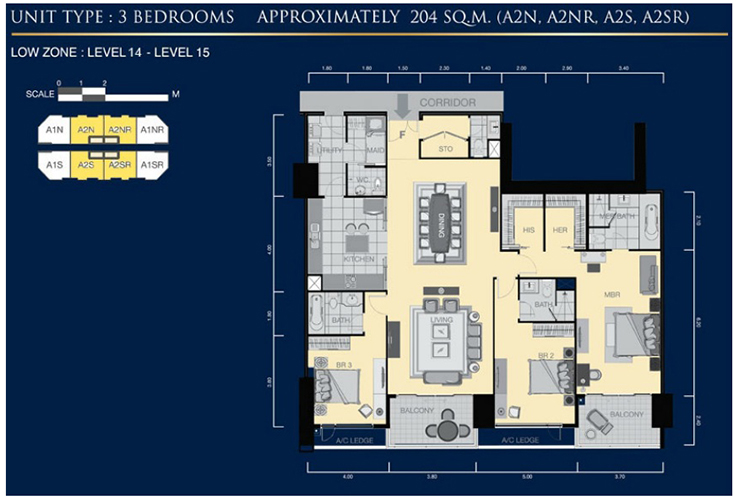 3 Bedroom ในโครงการ จามจุรี สแควร์ เรสซิเด้นส์, ภาพที่ 4