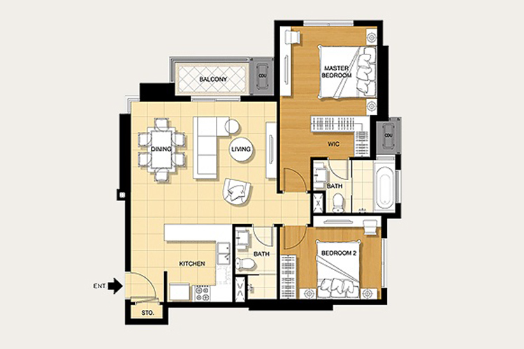 2 Bedroom ในโครงการ วิลล่าอโศก, ภาพที่ 4
