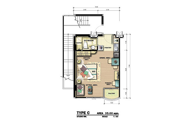 Studio ในโครงการ สุรวงศ์ซิตี้รีสอร์ท, ภาพที่ 4