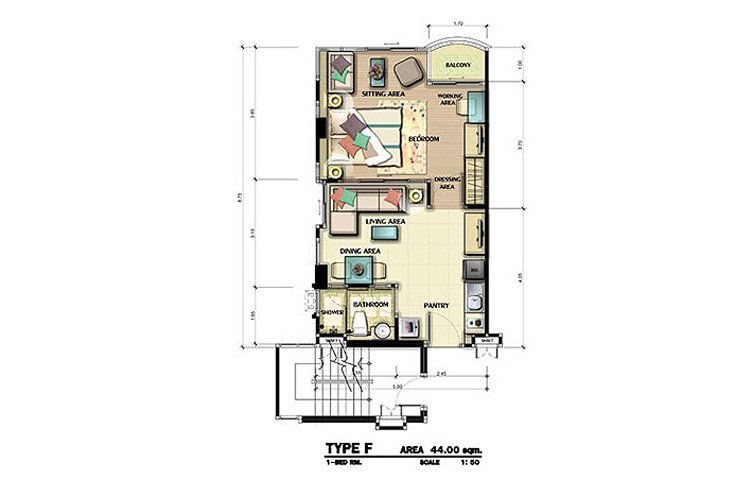 1 Bedroom ในโครงการ สุรวงศ์ซิตี้รีสอร์ท, ภาพที่ 4