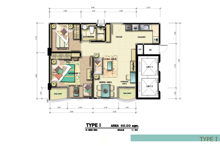 2 Bedroom ในโครงการ สุรวงศ์ซิตี้รีสอร์ท, ภาพที่ 4