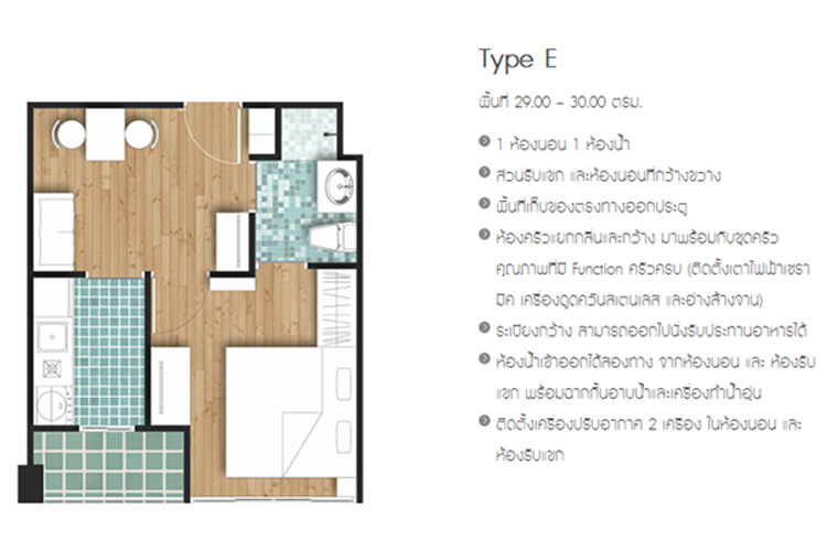 1 Bedroom ในโครงการ ฮัมเบิล ลิฟวิ่ง แอท อยู่เย็น รัชดา-สุทธิสาร, ภาพที่ 4