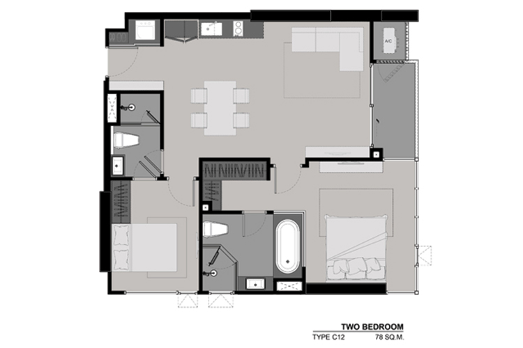 2 Bedroom ในโครงการ ริทึ่ม สุขุมวิท 42, ภาพที่ 4