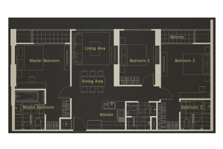 3 Bedroom ในโครงการ ควอทโทร บาย แสนสิริ, ภาพที่ 4