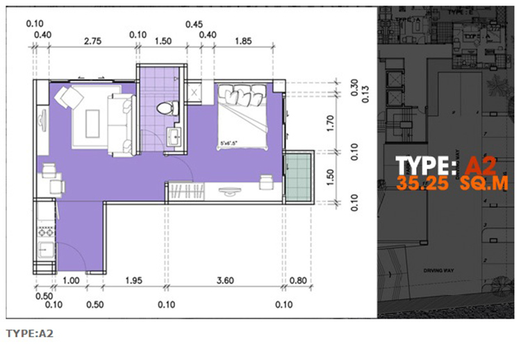 Studio ในโครงการ วิชแอทสยาม คอนโดมิเนียม, ภาพที่ 4