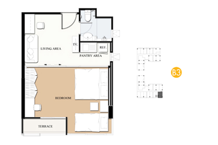 1 Bedroom ในโครงการ ละติจูด คอนโด, ภาพที่ 4