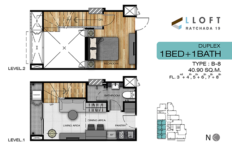Duplex ในโครงการ แอล ลอฟท์ รัชดา 19, ภาพที่ 4