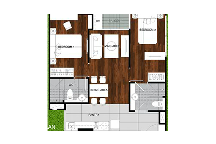 2 Bedroom ในโครงการ ชาโตว์ อินทาวน์ พหลโยธิน 14-2, ภาพที่ 4