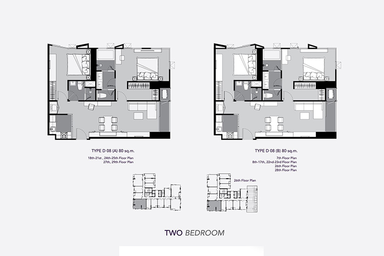 2 Bedroom ในโครงการ ปาร์ค 19 เรสซิเดนซ์, ภาพที่ 4
