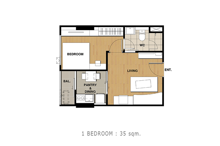 1 Bedroom ในโครงการ แอล สไตล์, ภาพที่ 4