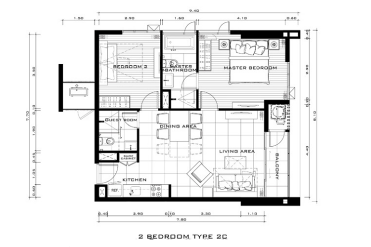 2 Bedroom ในโครงการ เซอร์เคิล สุขุมวิท 31, ภาพที่ 4
