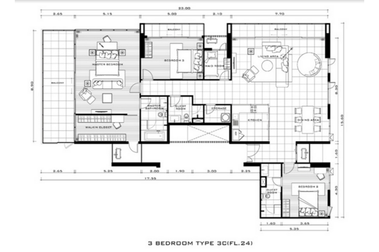 3 Bedroom ในโครงการ เซอร์เคิล สุขุมวิท 31, ภาพที่ 4