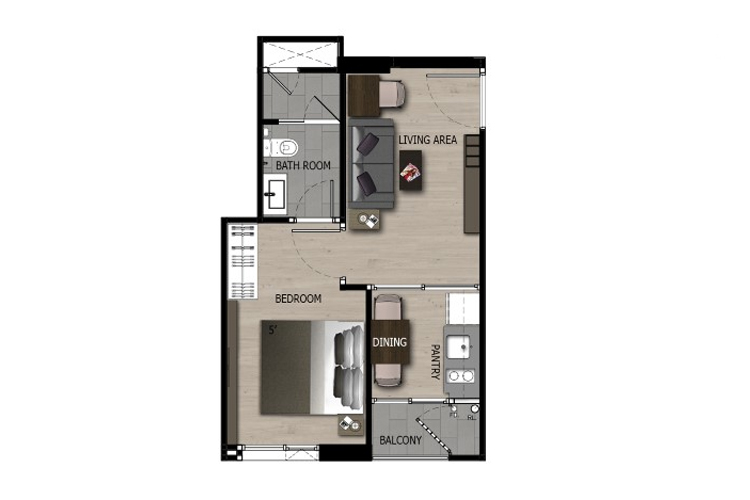 1 Bedroom ในโครงการ ดิ ยูนีค รัชดา 19, ภาพที่ 4