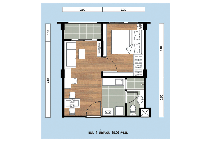 1 Bedroom ในโครงการ ลุมพินี คอนโดทาวน์ บางแค, ภาพที่ 4