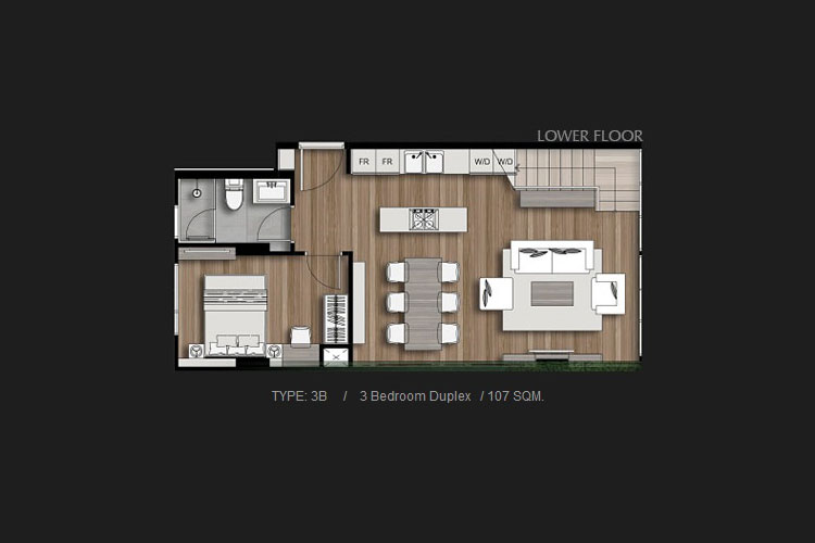 Duplex ในโครงการ คลาส หลังสวน, ภาพที่ 4