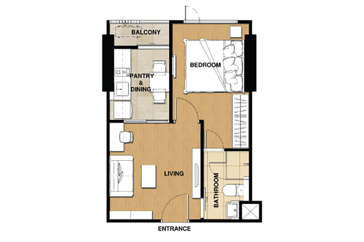1 Bedroom ในโครงการ บริกซ์ จรัญ 64, ภาพที่ 4