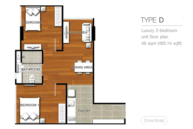 2 Bedroom ในโครงการ ชาโตว์ อินทาวน์ พหลโยธิน 14, ภาพที่ 4