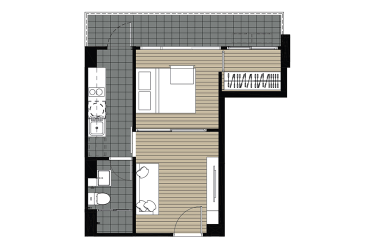 1 Bedroom ในโครงการ พอส คอนโด สุขุมวิท 107, ภาพที่ 4