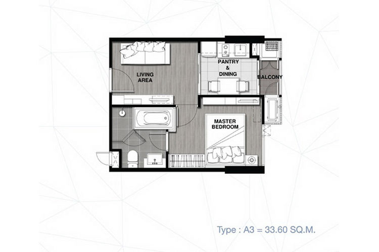 1 Bedroom ในโครงการ เดอะ เครสท์ สุขุมวิท 49, ภาพที่ 4
