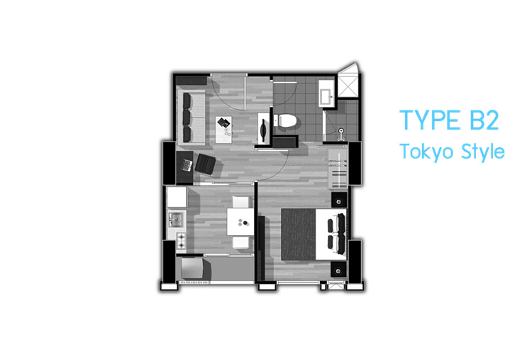 1 Bedroom (ขายแล้ว) ในโครงการ เดอะ แคปปิตอล ราชปรารภ-วิภา, ภาพที่ 4