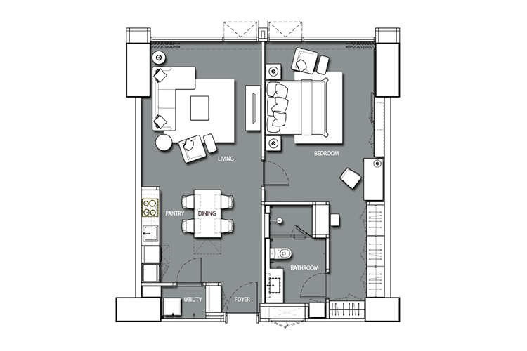 1 Bedroom ในโครงการ สินธร เรสซิเดนซ์, ภาพที่ 4