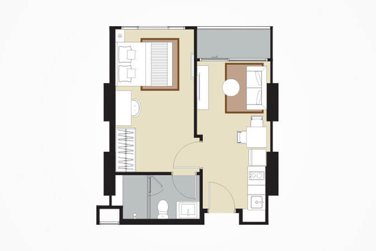 1 Bedroom ในโครงการ วิสซ์ดอม อเวนิว รัชดา-ลาดพร้าว, ภาพที่ 4