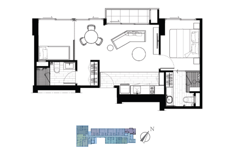 2 Bedroom ในโครงการ วีรันดา เรสซิเดนซ์ พัทยา, ภาพที่ 4