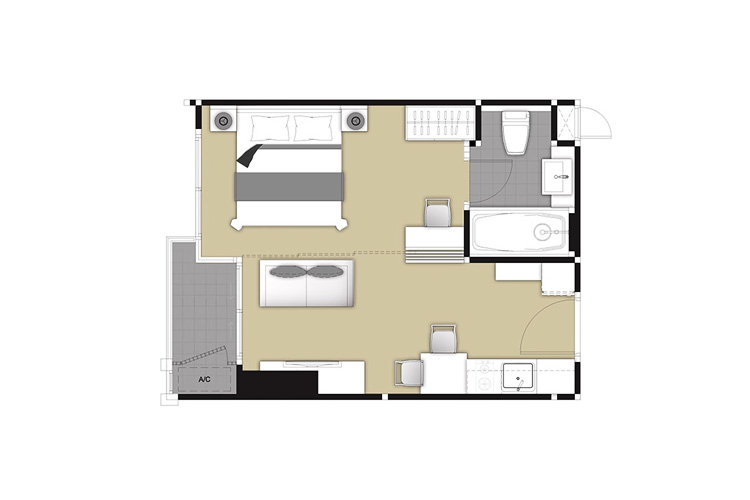 1 Bedroom ในโครงการ ณุศา ศรีราชา, ภาพที่ 4