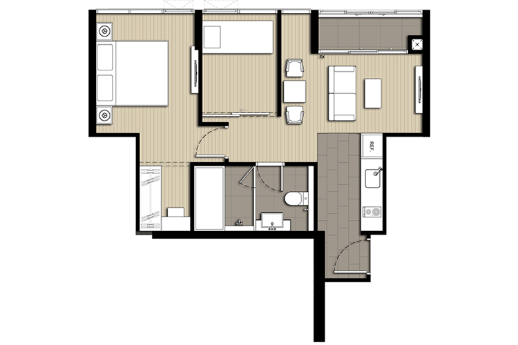 2 Bedroom ในโครงการ ไอดีโอ คิว สุขุมวิท 36, ภาพที่ 4