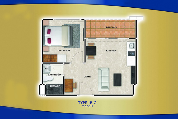 1 Bedroom ในโครงการ อาคาเดีย บีช คอนติเนนทอล, ภาพที่ 4