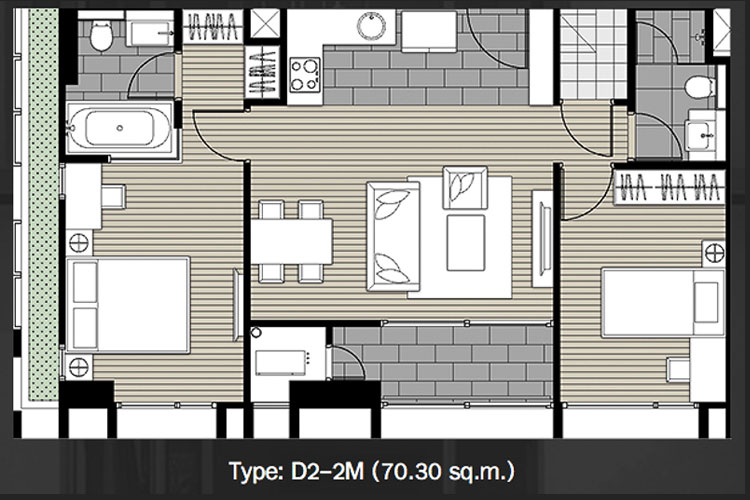 2 Bedroom ในโครงการ แอชตัน มอร์ฟ 38, ภาพที่ 4