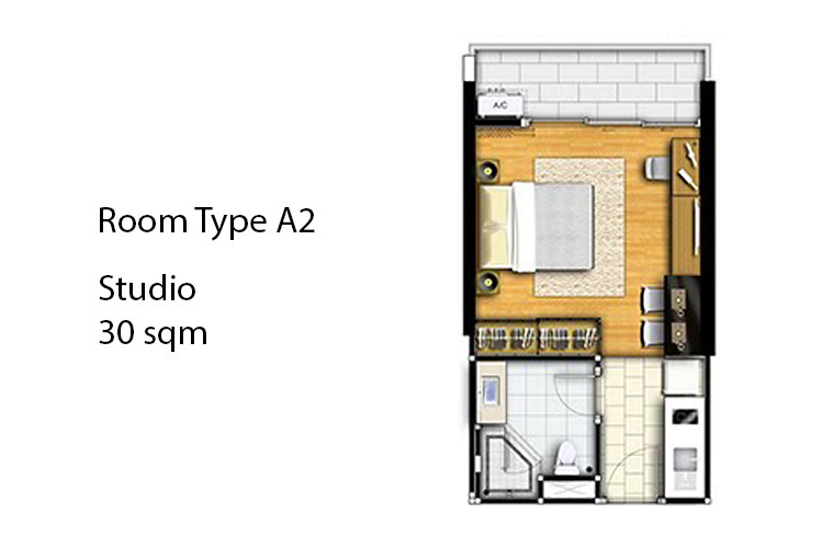 Studio ในโครงการ เดอะ พีค ทาวเวอร์ พัทยา, ภาพที่ 4