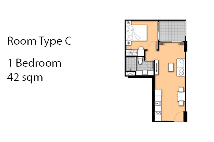 1 Bedroom ในโครงการ วอเตอร์ พาร์ค คอนโดมิเนียม, ภาพที่ 4