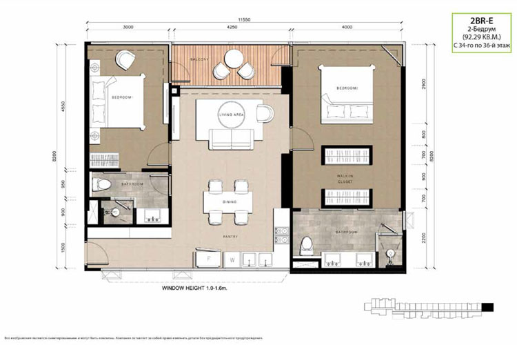 2 Bedroom ในโครงการ เดอะ ริเวียร่า จอมเทียน, ภาพที่ 4