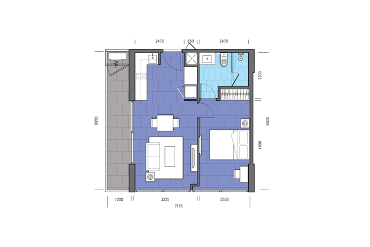 1 Bedroom ในโครงการ เซาท์พอยท์ พัทยา, ภาพที่ 4