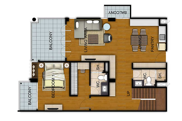 3 Bedroom ในโครงการ เคปทาวน์ คอนโด ศรีราชา, ภาพที่ 4