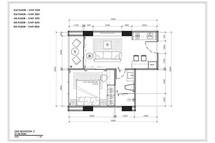 1 Bedroom ในโครงการ สกายไลท์ คอนโดมิเนียม, ภาพที่ 4