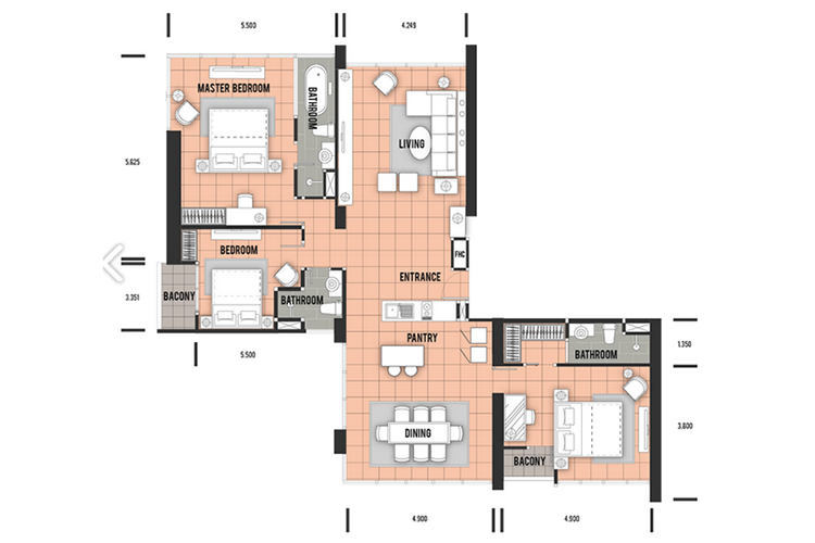 Penthouse ในโครงการ พัทยา พอช, ภาพที่ 4