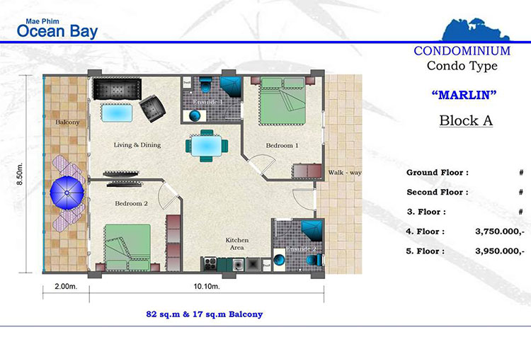 2 Bedroom ในโครงการ แม่พิมพ์ โอเชี่ยน เบย์ วิลล่า & คอนโดมิเนียม, ภาพที่ 4