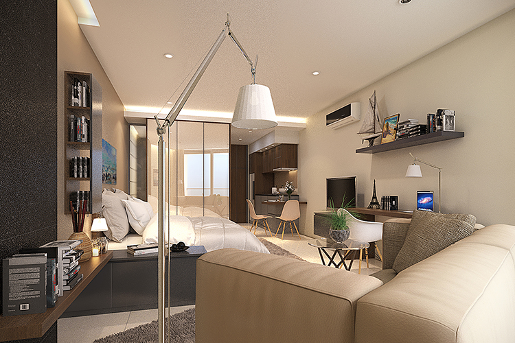 Studio ในโครงการ ดิ เอสเคป คอนโดมิเนียม, ภาพที่ 4