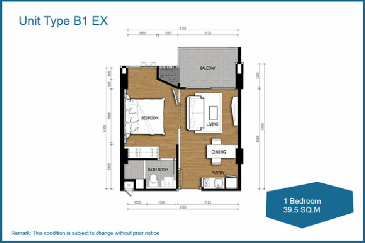 1 Bedroom ในโครงการ แอคควา คอนโดมิเนียม, ภาพที่ 4