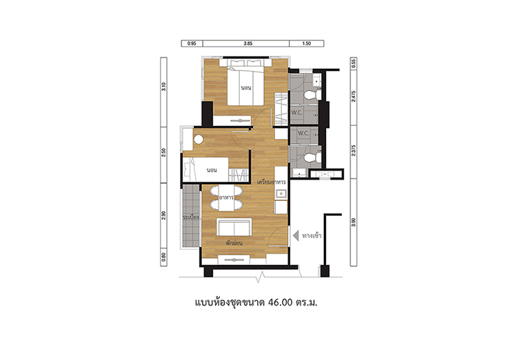 2 Bedroom ในโครงการ ลุมพินี พาร์ค พหล 32, ภาพที่ 4
