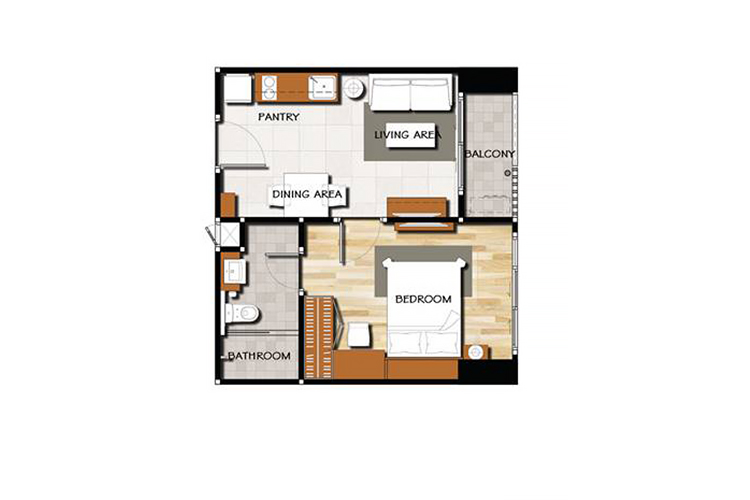 1 Bedroom ในโครงการ เดอะ สกาย ศรีราชา, ภาพที่ 4