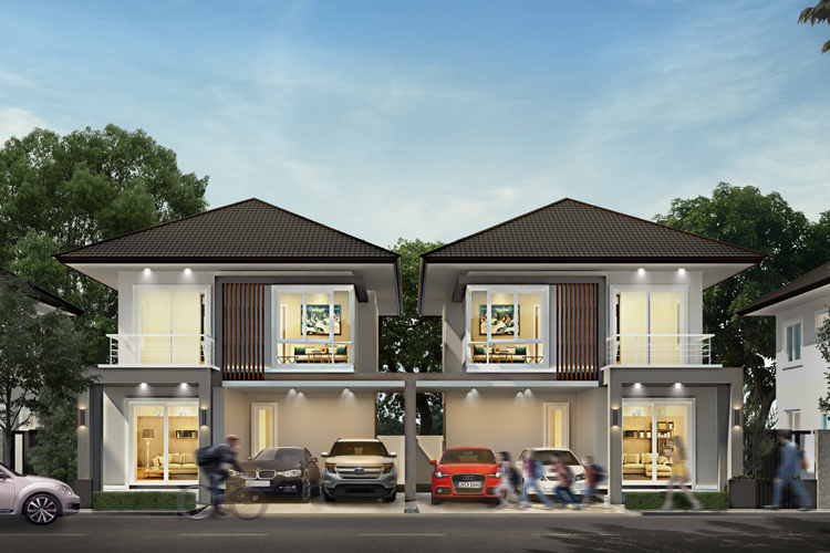 บ้านแฝดสองชั้น ในโครงการ เดอะ การ์เด้น วิลล่า มทส., ภาพที่ 4