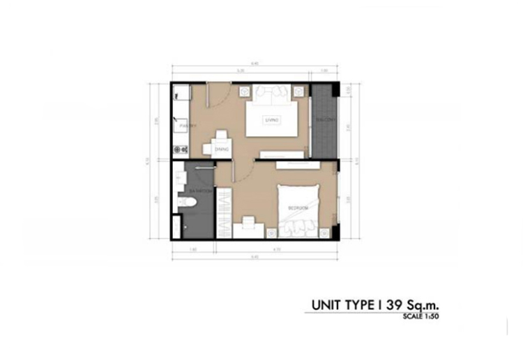 1 Bedroom Type B ในโครงการ ลากูน่า บีช รีสอร์ท 2, ภาพที่ 4