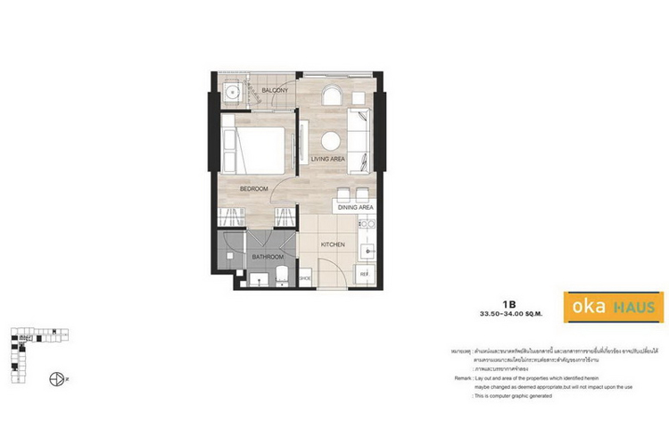 1 Bedroom ในโครงการ โอกะ เฮาส์ สุขุมวิท 36, ภาพที่ 4
